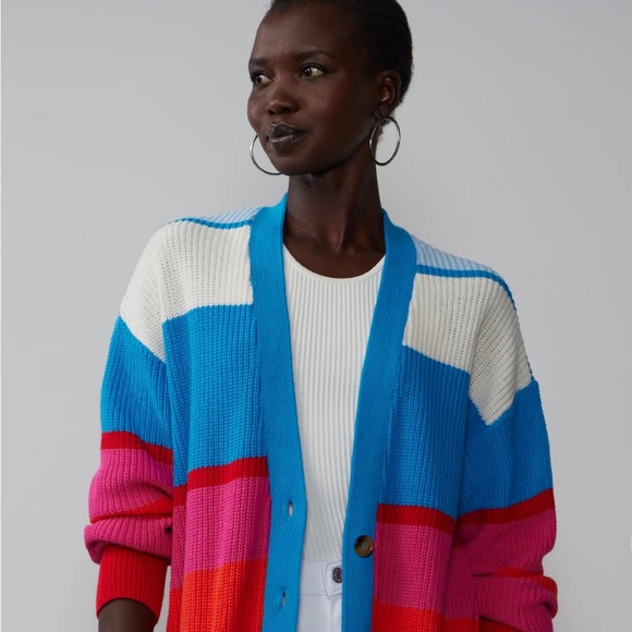 Multicolored Cardigan with pockets - Picture 1 of 4